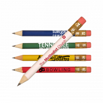 Round Golf Pencil with Erasers