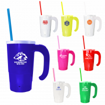 20 oz. Stackable Beer Stein/Straw/Lid Set