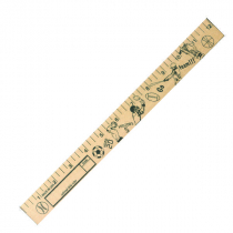 Sports  "U" Color Rulers - Natural wood finish