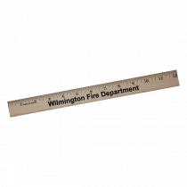 12" Clear Lacquer Wood Ruler - English Scale