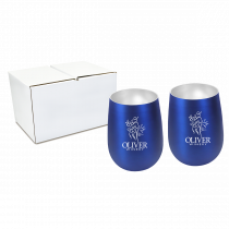 Halcyon® 12 oz. Stainless Steel Wine Glass - Gift Set