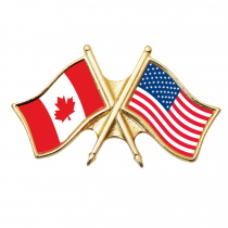 Crossed Flags Stock Design Lapel Pin