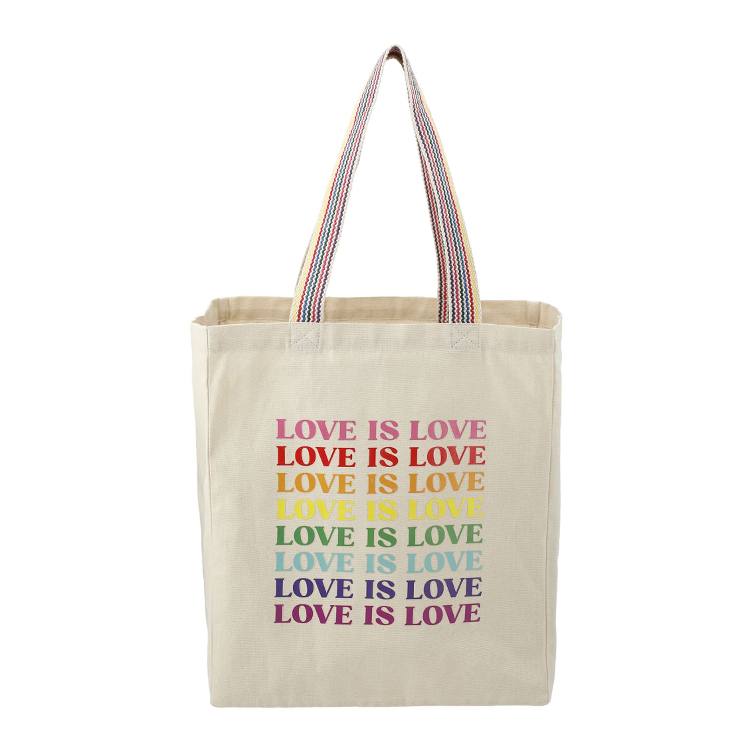 Rainbow Recycled 6oz Cotton Grocery Tote