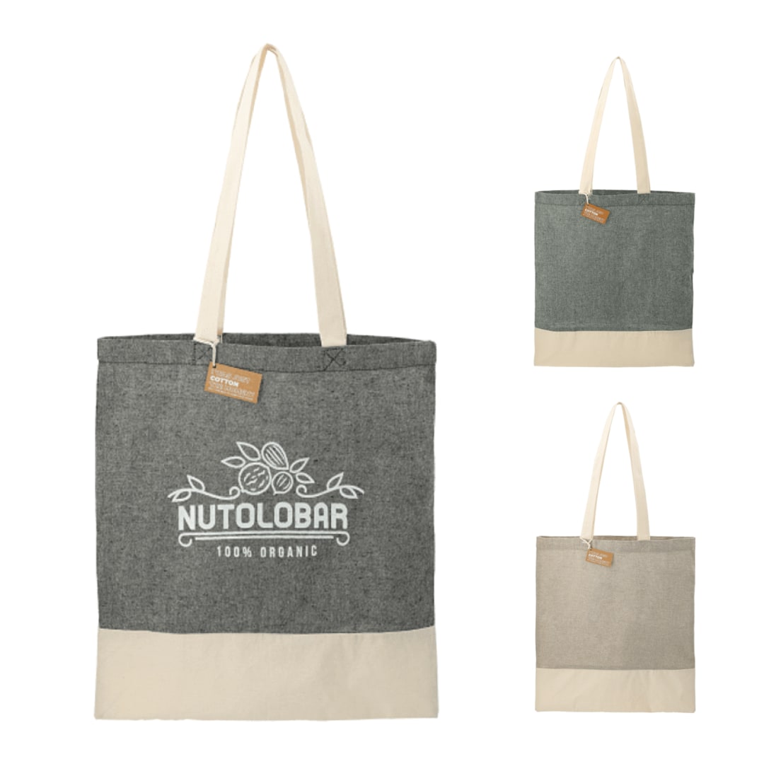 Split Recycled 5oz Cotton Twill Convention Tote