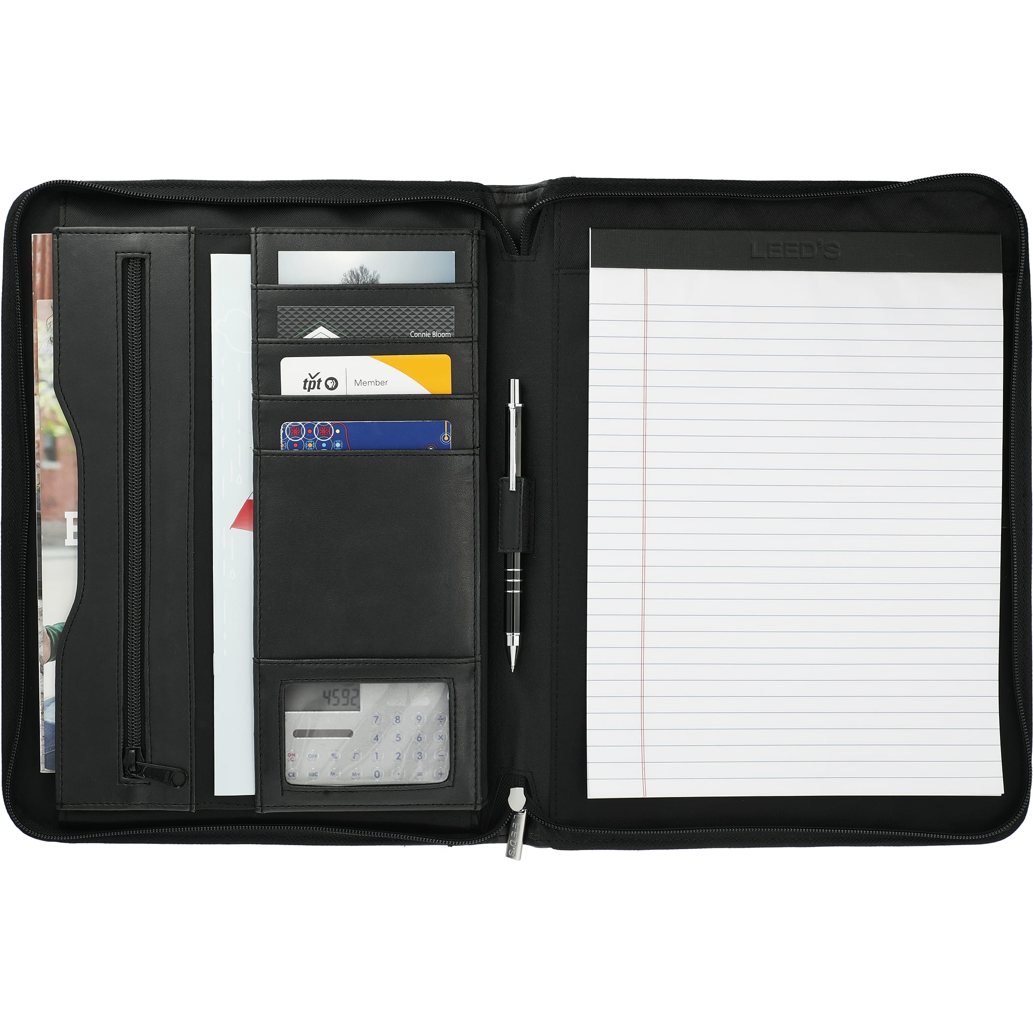 Millennium Leather Zippered Padfolio FSC® Mix...