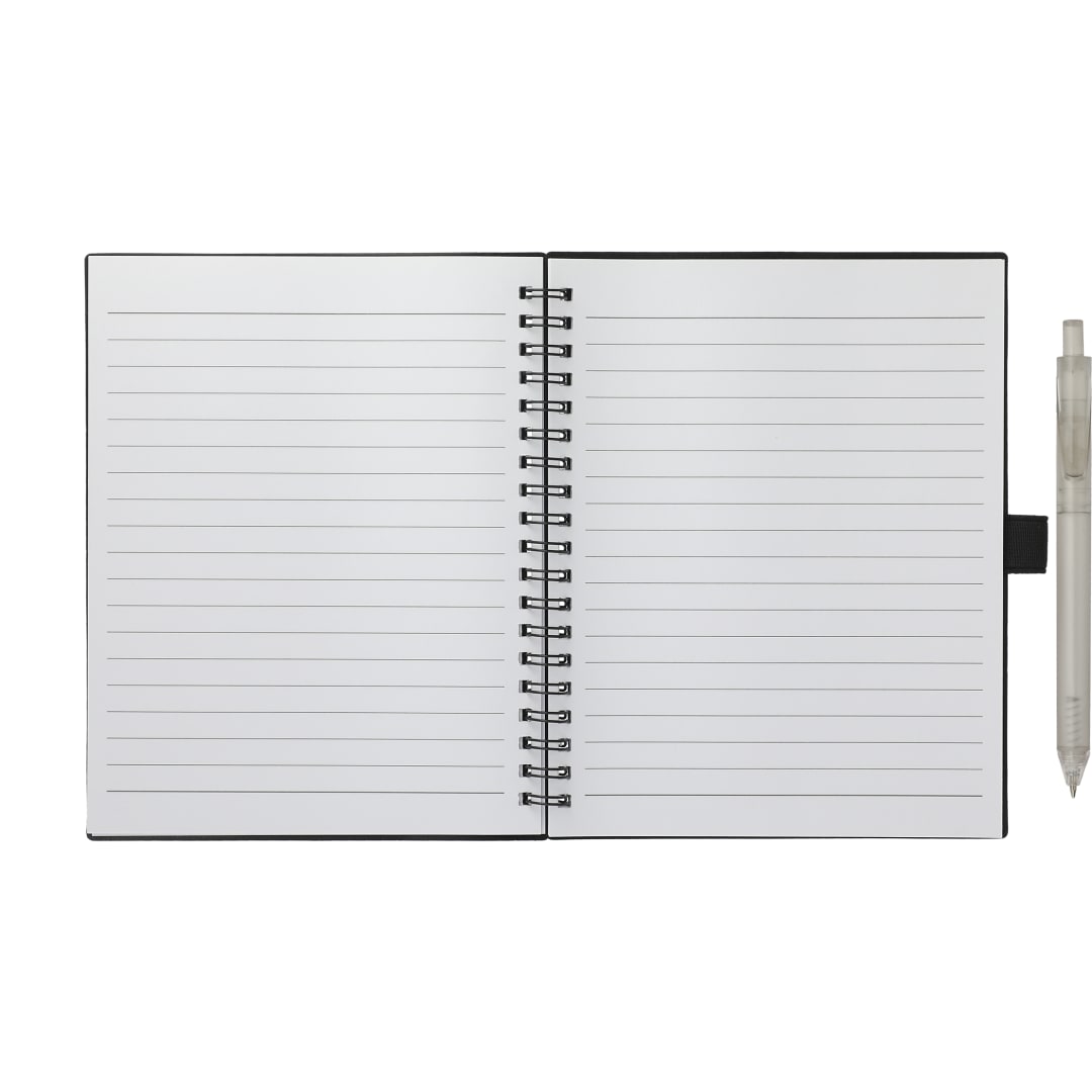 5.5” x 7” FSC® Recycled Spiral Notebook w/ RPET...