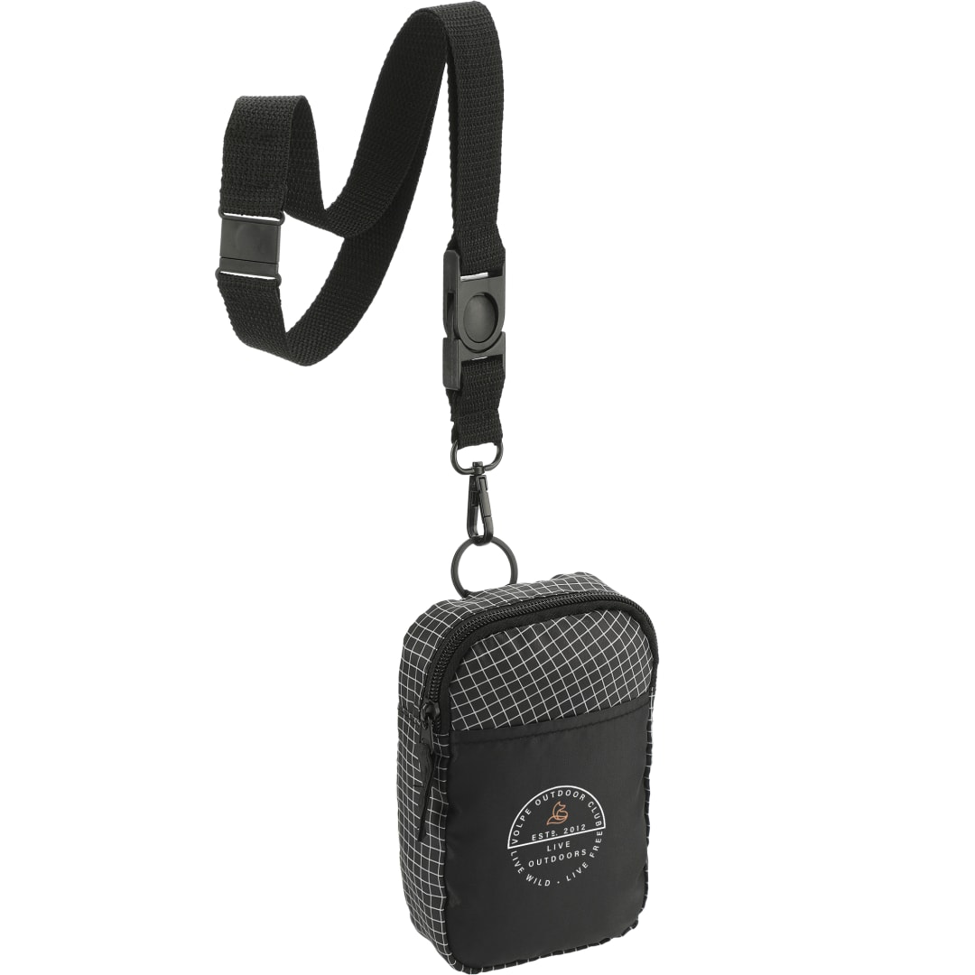 Grid Lanyard Phone Pouch