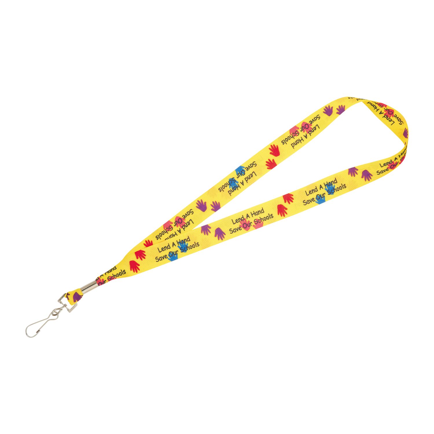 Full Color 1" Lanyard w/ Hook
