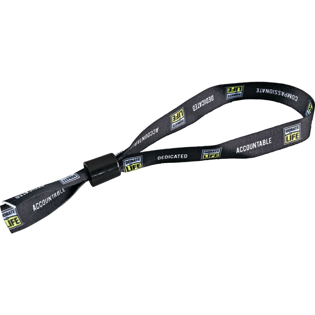 Full Color 1/2" Wristband w/ Slide Clip