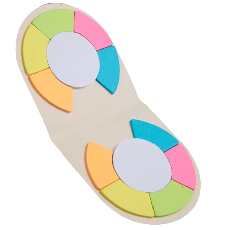 Recycled Milk Carton Round Sticky Notes Pad