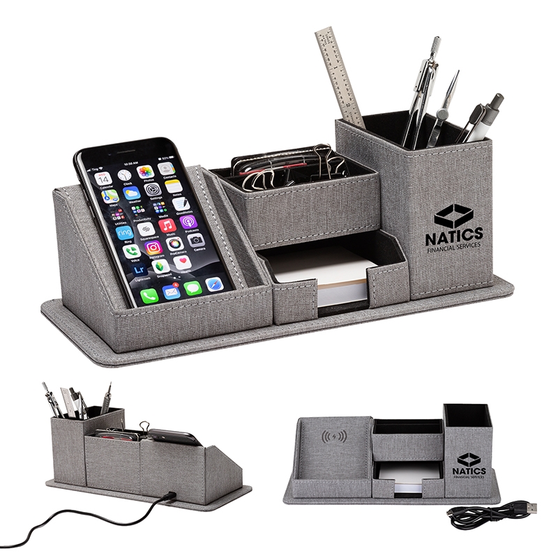 Amridge Wireless Charging Desk Organizer