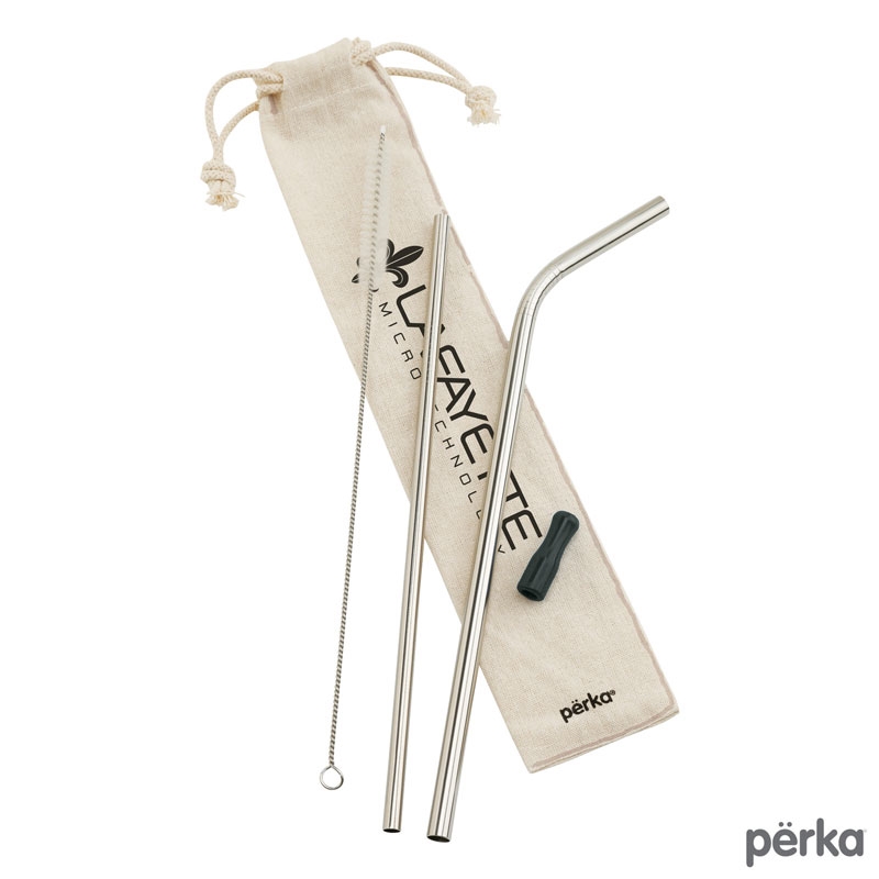 Perka® Avila 5-Piece Stainless Steel Straw Set