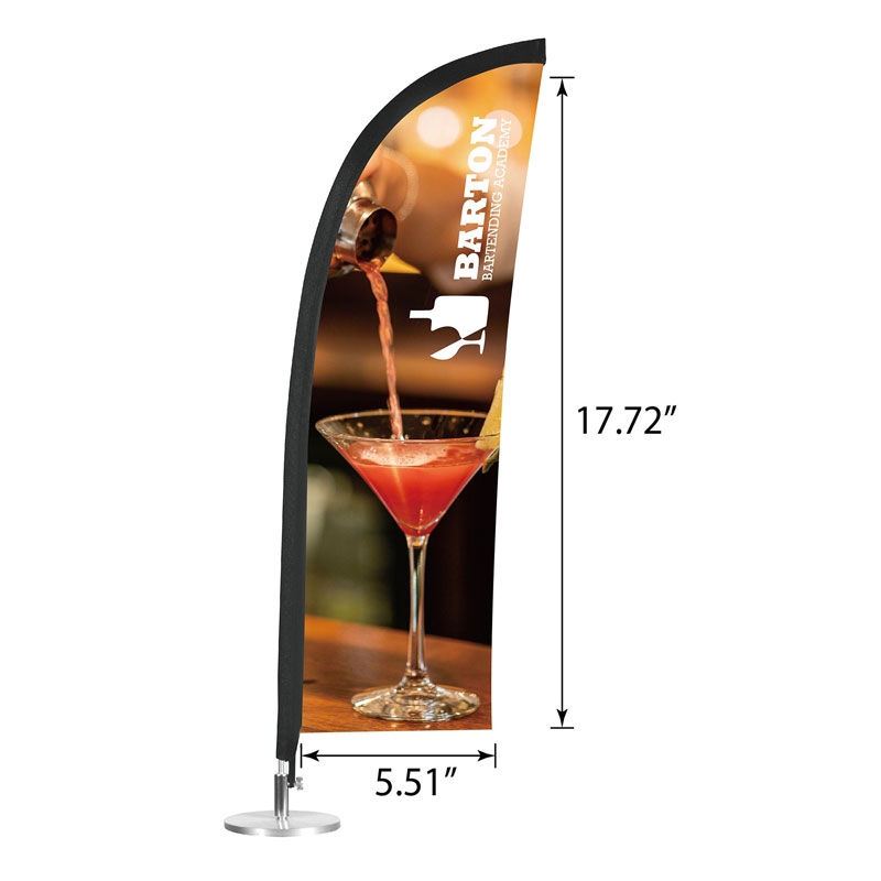 DisplaySplash Tabletop Feather Flag - Single Sided