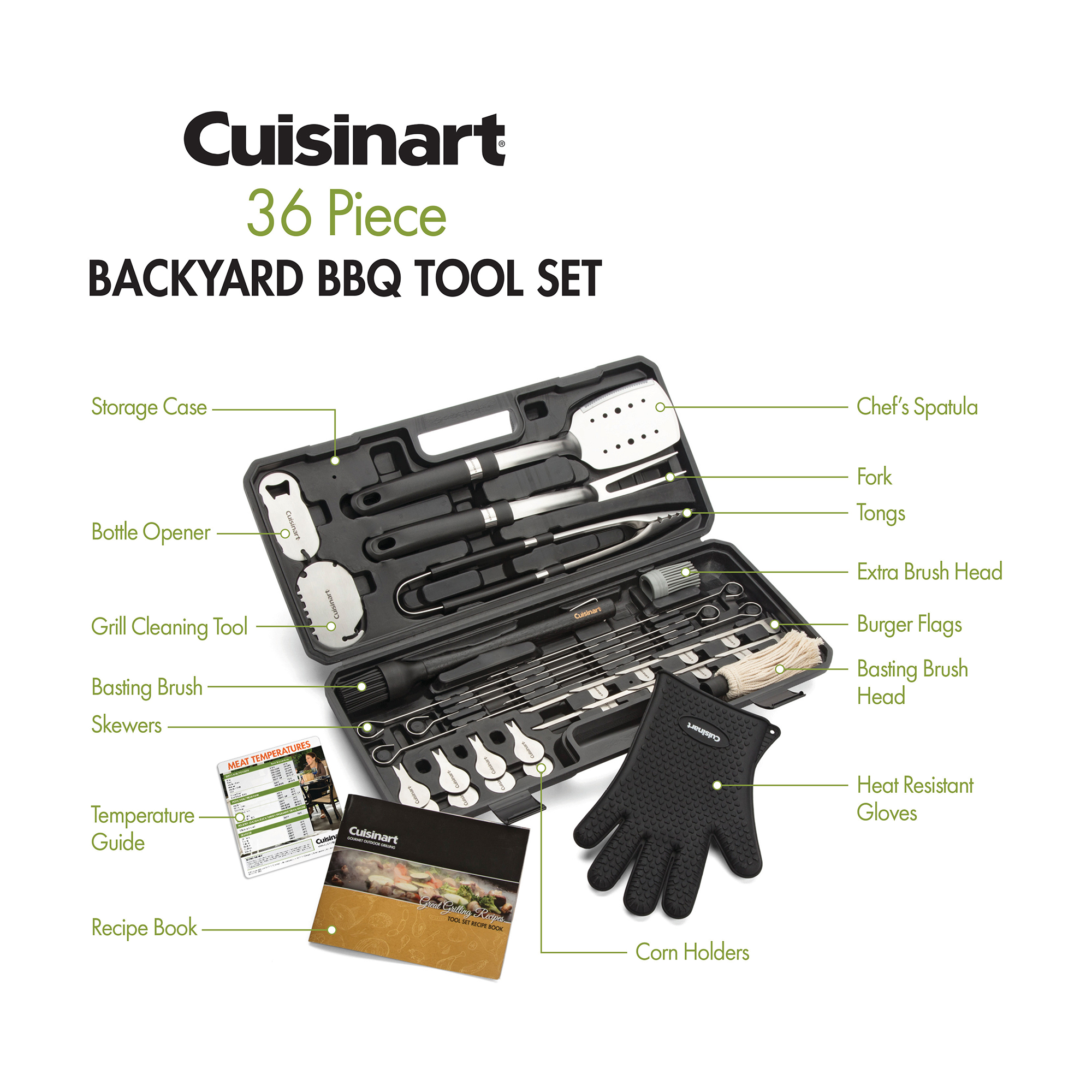 Cuisinart Outdoors® 36 Piece Backyard BBQ Tool Set