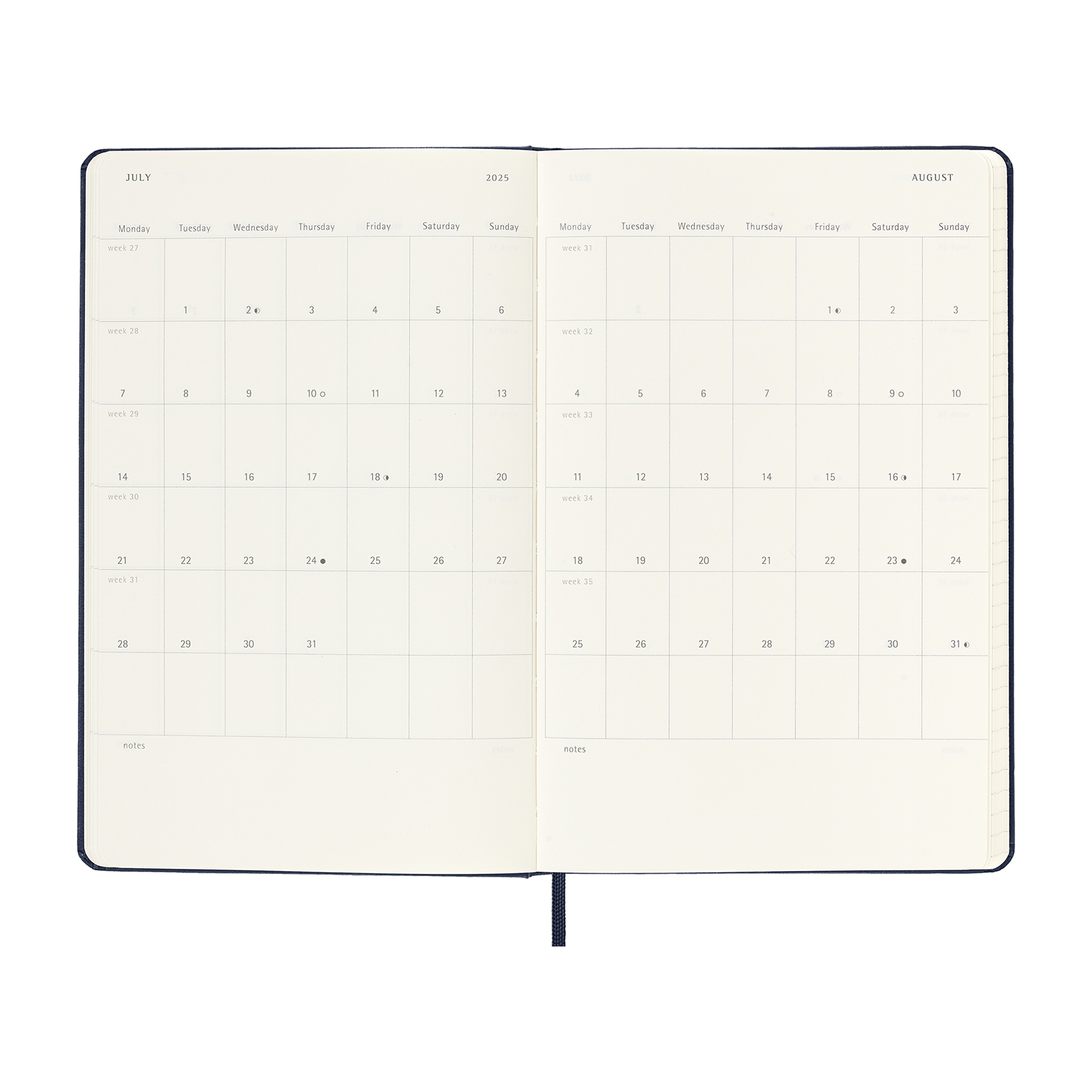 Moleskine® Hard Cover Large 12-Month Daily 2025 Planner