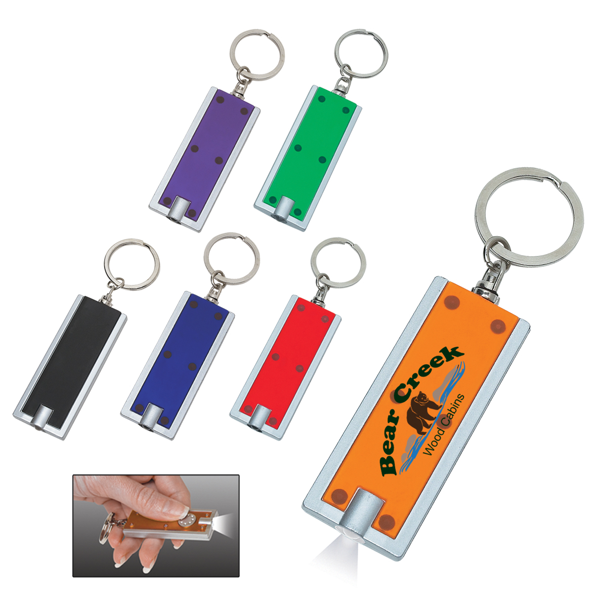 Rectangular LED Key Chain