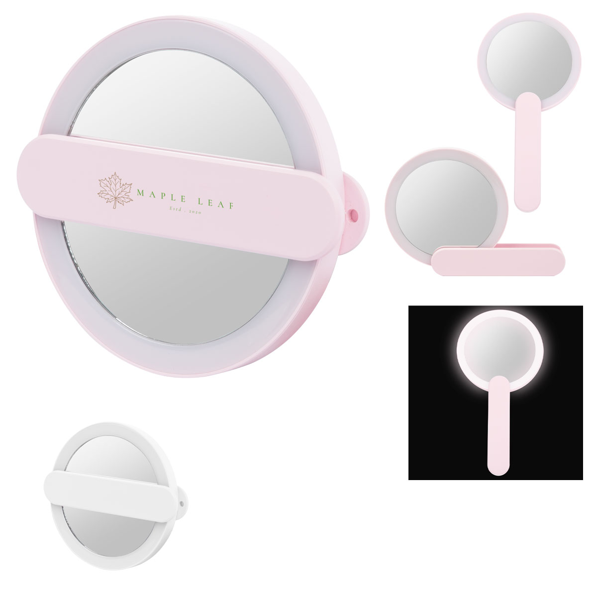 LED Mirror With Swivel Handle