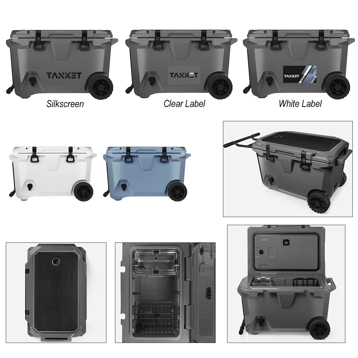 55 Qt. BrüMate BrüTank Rolling Cooler