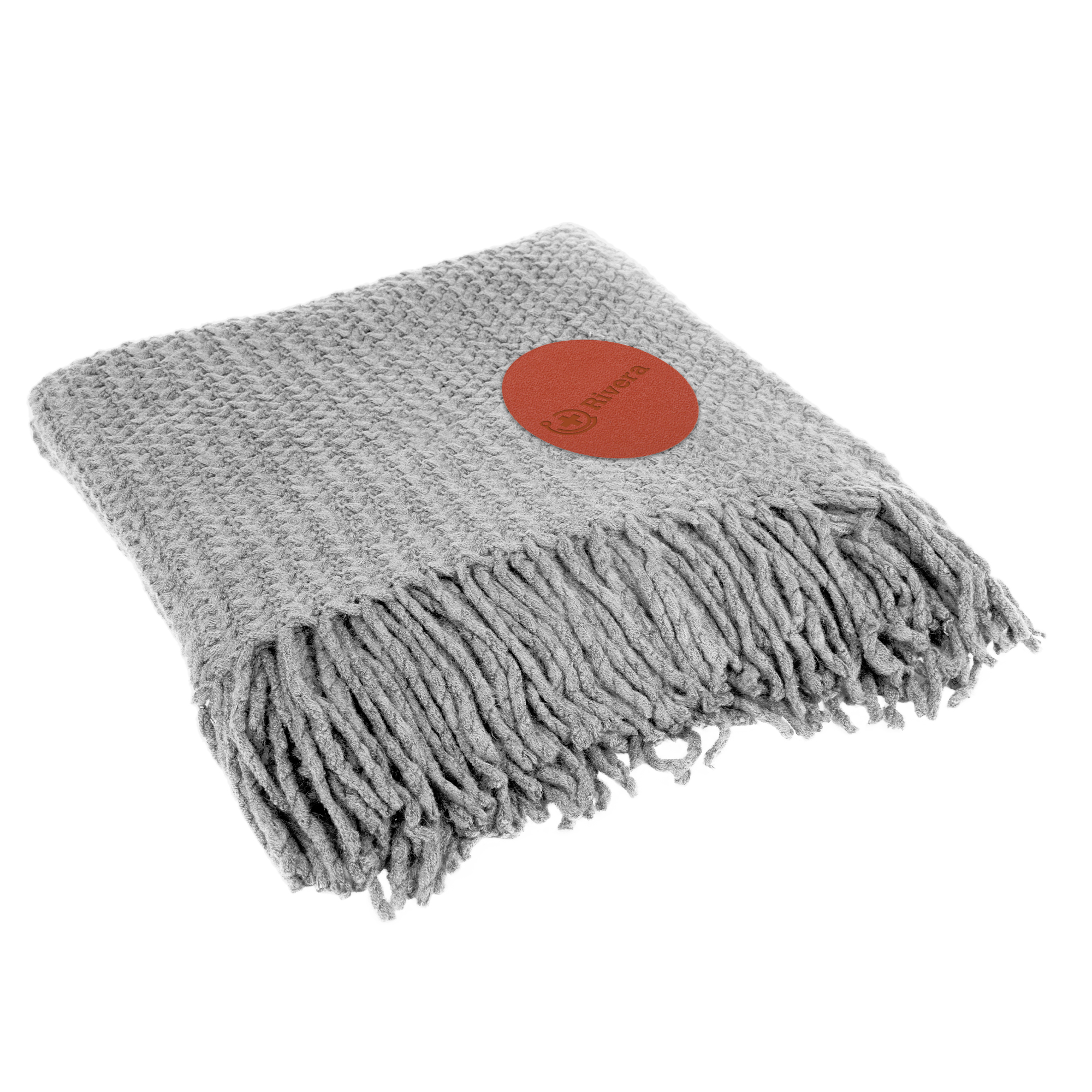 Chunky Knit Blanket With Fringe