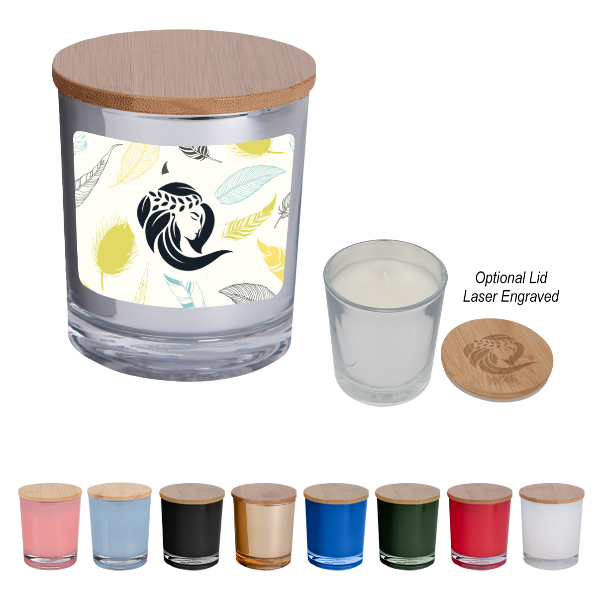 Bamboo Soy Candle With Full Color Label