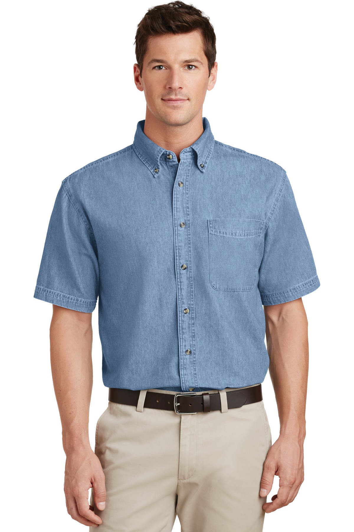 Port & Company - Short Sleeve Value Denim Shirt. SP11