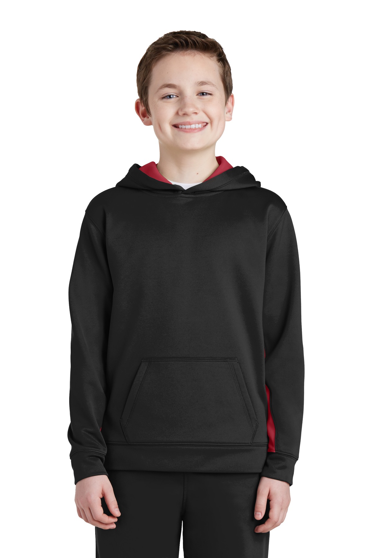 Sport-Tek Youth Sport-Wick Fleece Colorblock Hooded...