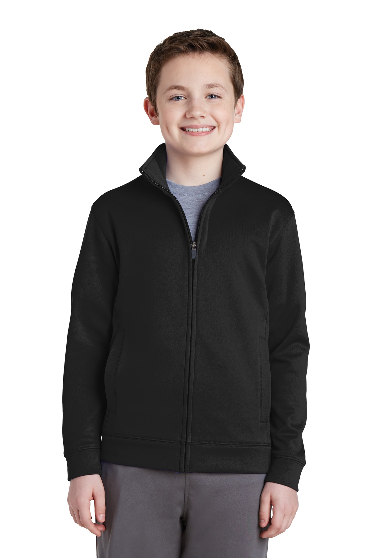 Sport-Tek Youth Sport-Wick Fleece Full-Zip Jacket....