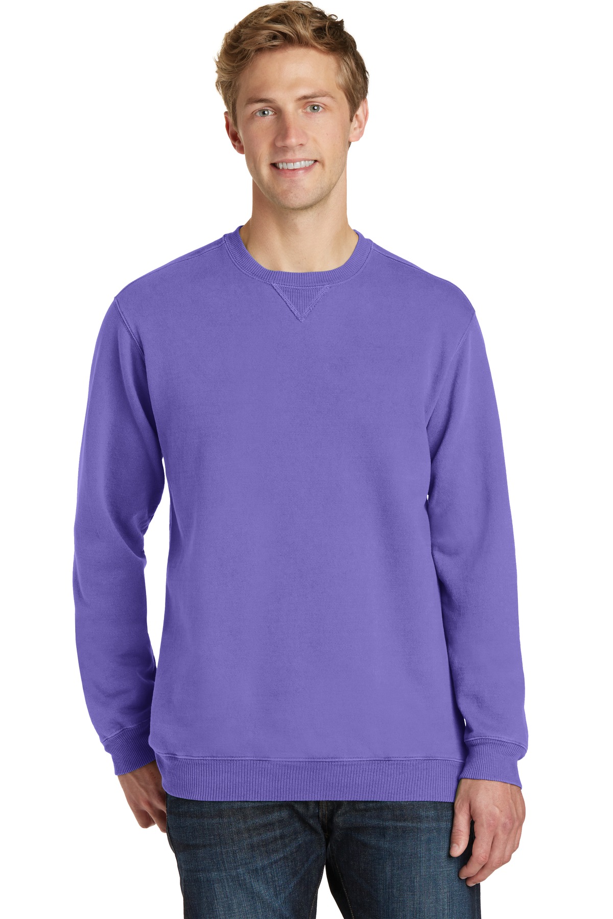 Port & Company Beach Wash Garment-Dyed Crewneck Sweatshirt...