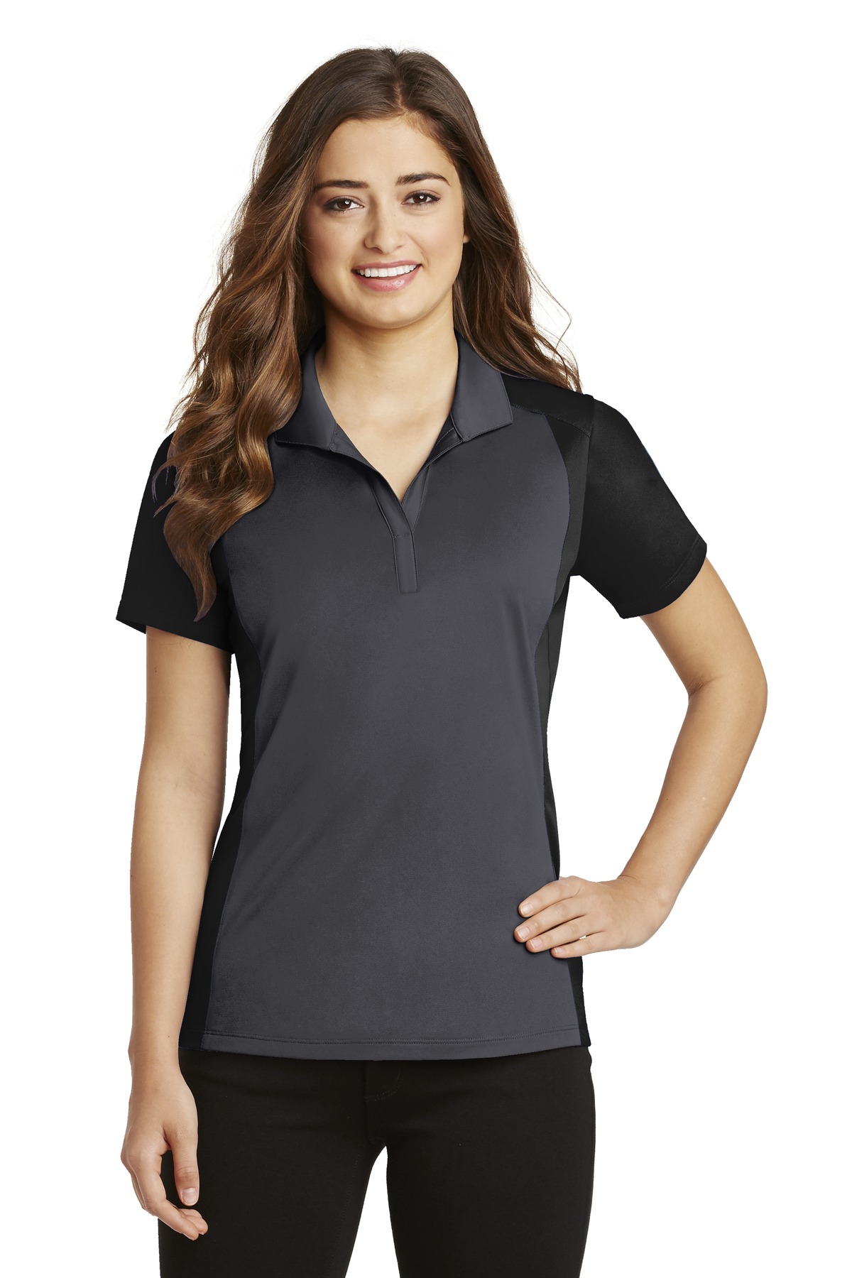 Sport-Tek Ladies Colorblock Micropique Sport-Wick Polo....