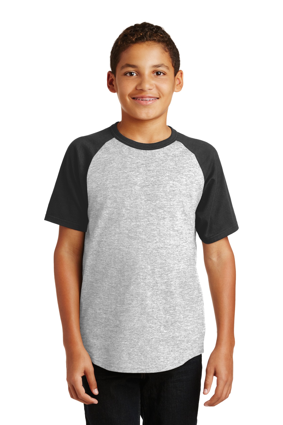 Sport-Tek Youth Short Sleeve Colorblock Raglan Jersey....