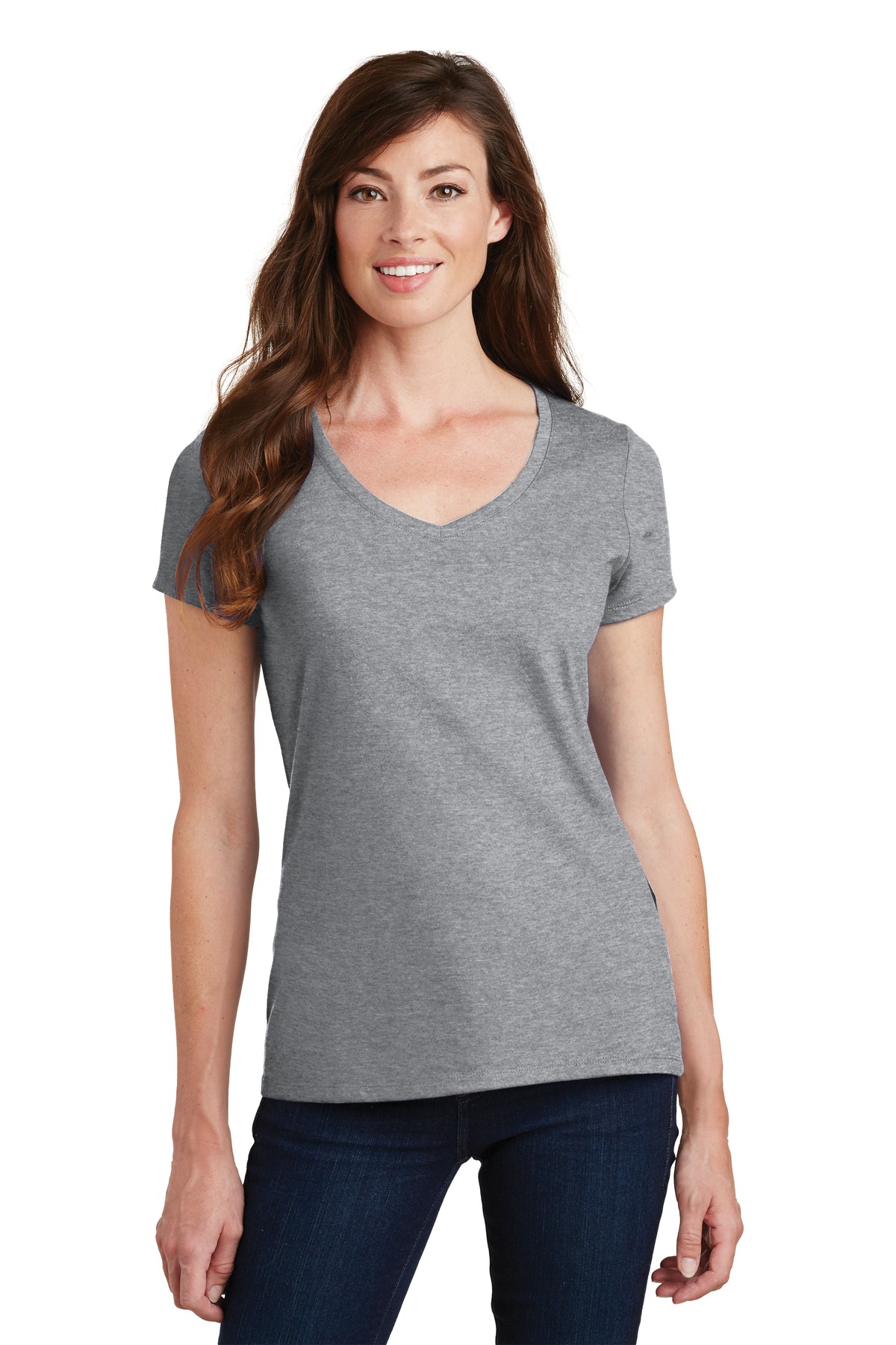 Port & Company Ladies Fan Favorite V-Neck Tee. LPC450V