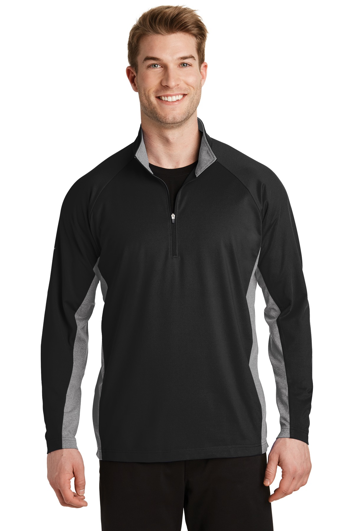 Sport-Tek Sport-Wick Stretch Contrast 1/4-Zip Pullover....