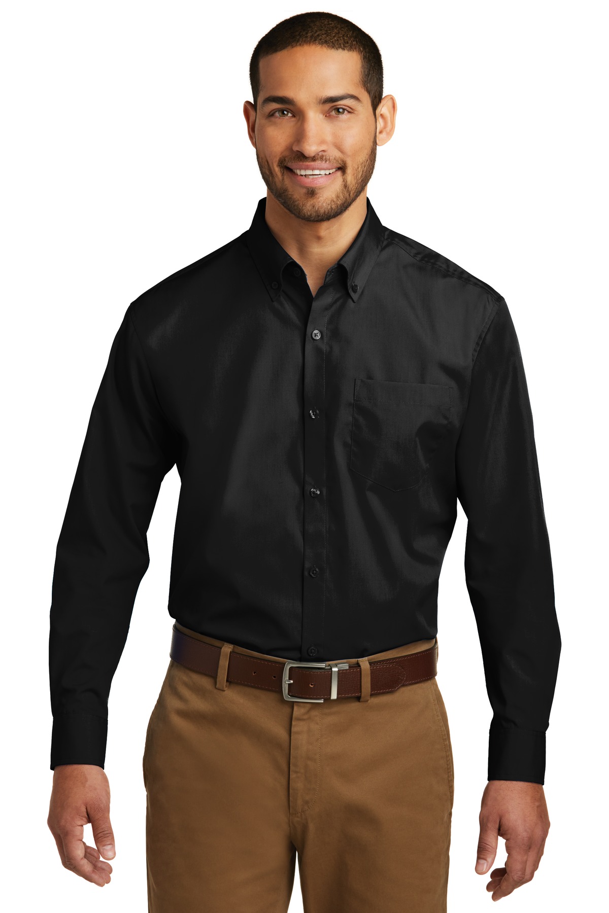 Port Authority Tall Long Sleeve Carefree Poplin Shirt....