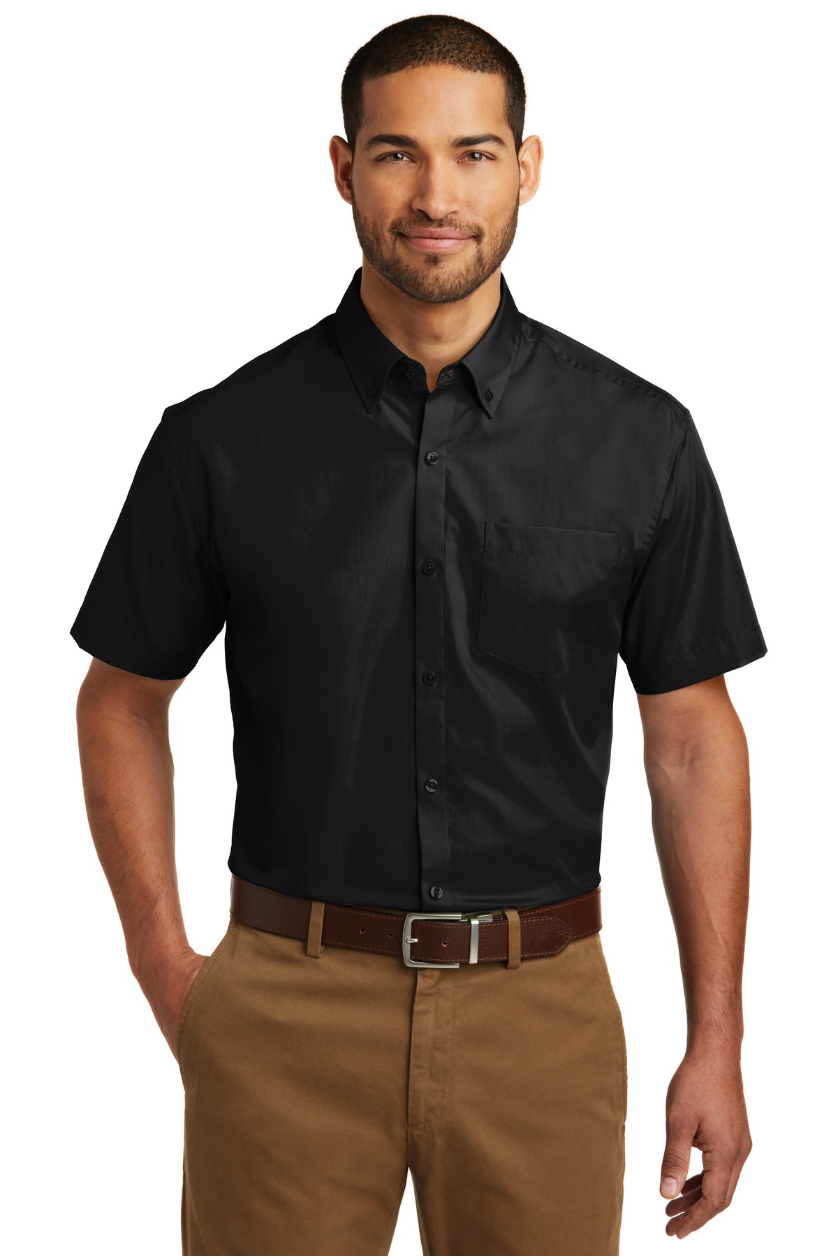 Port Authority Short Sleeve Carefree Poplin Shirt....