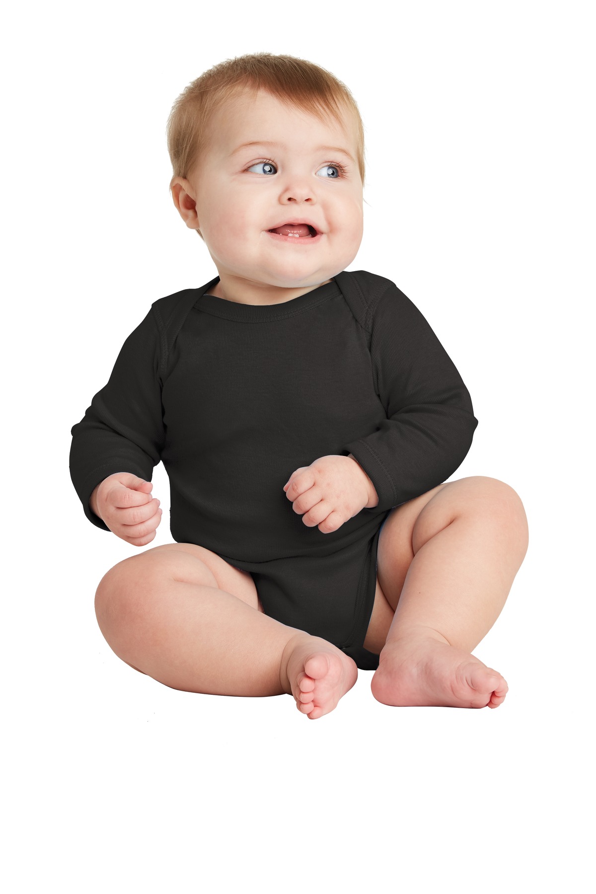 Rabbit Skins Infant Long Sleeve Baby Rib Bodysuit....