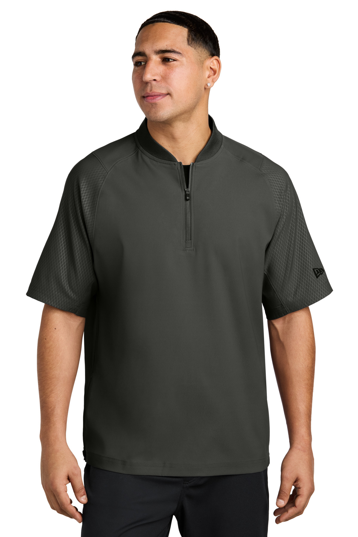 New Era Cage Short Sleeve 1/4-Zip Jacket. NEA600