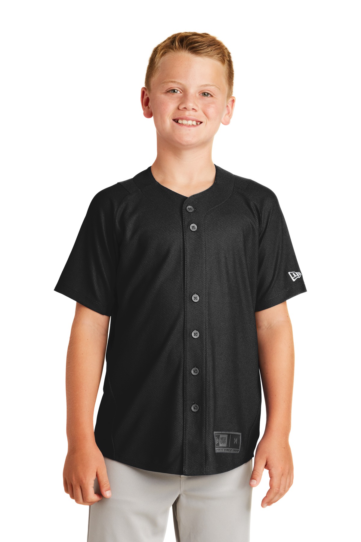 New Era Youth Diamond Era Full-Button Jersey. YNEA220