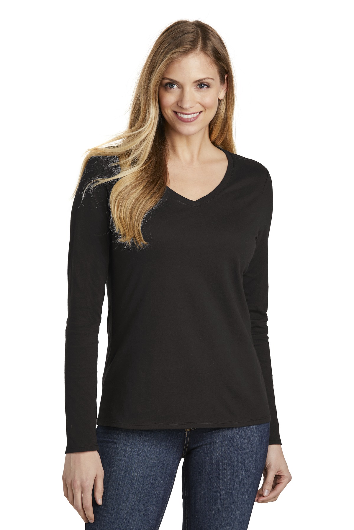 District Women's Very Important Tee Long Sleeve V-Neck....