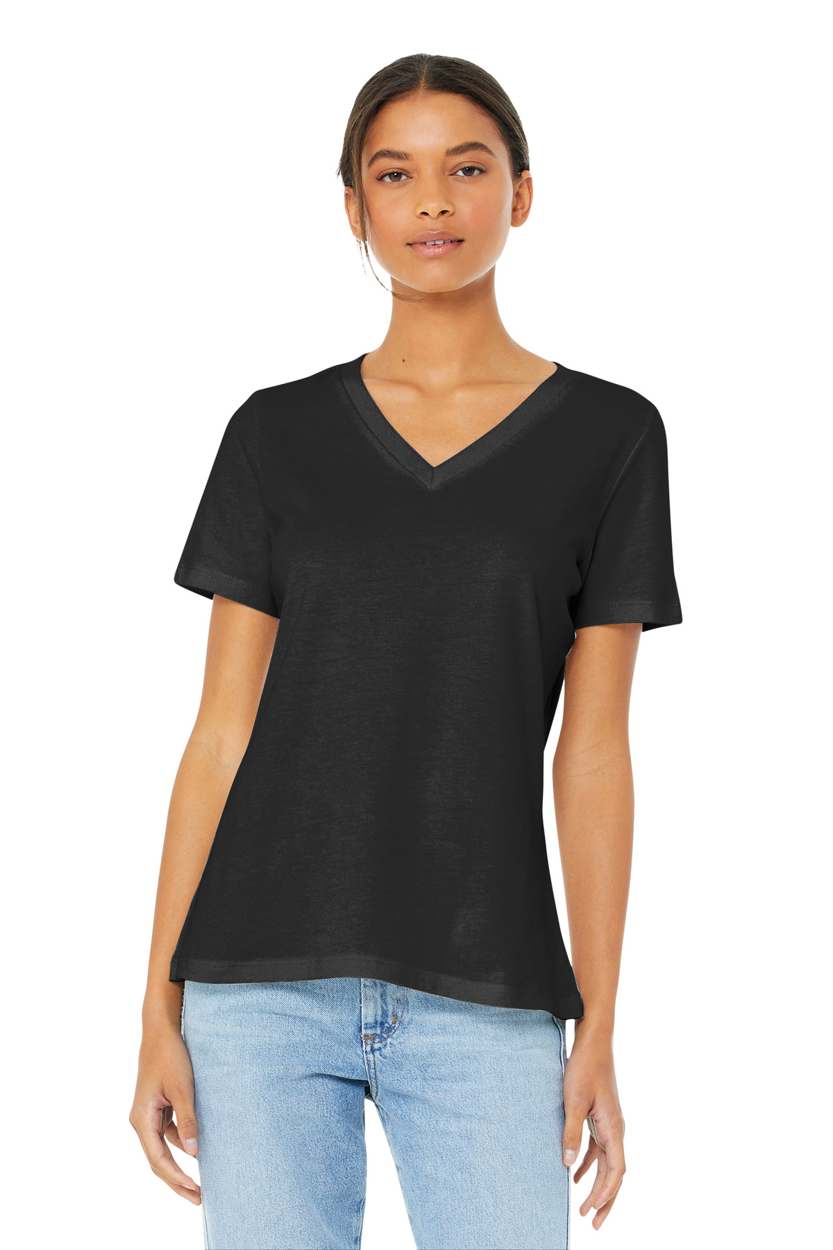 BELLA+CANVAS Women's Relaxed Jersey Short Sleeve V-Neck...