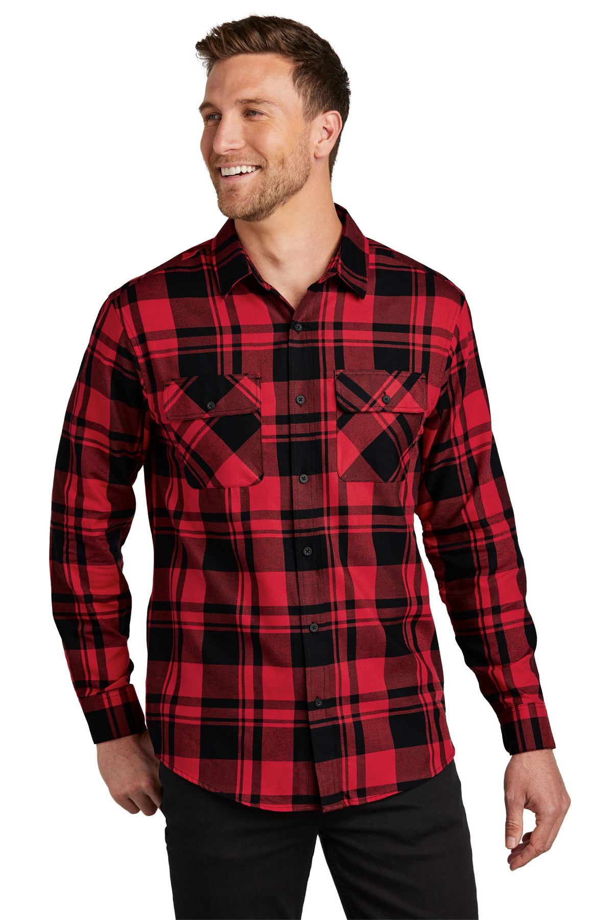 Port Authority Plaid Flannel Shirt. W668