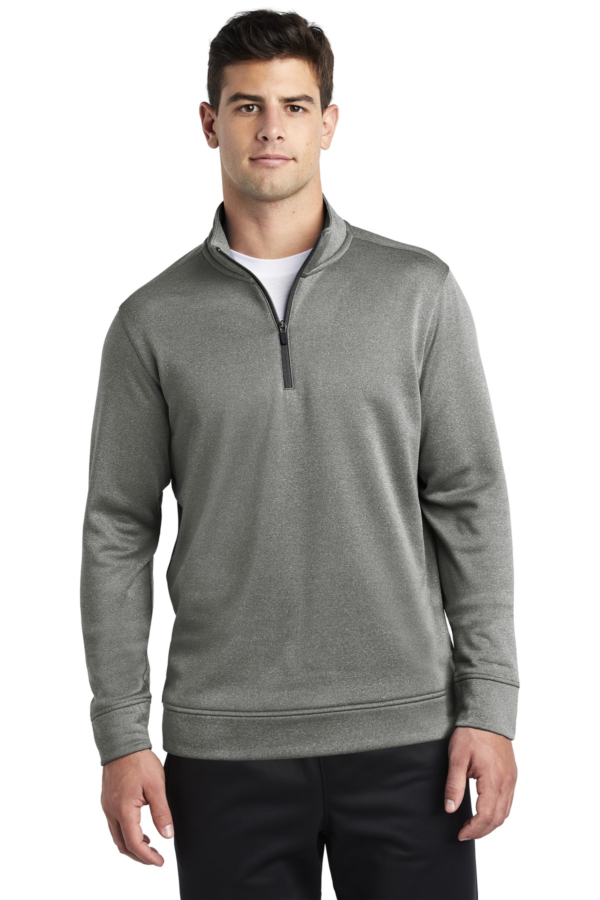 Sport-Tek PosiCharge Sport-Wick Heather Fleece 1/4-Zip...