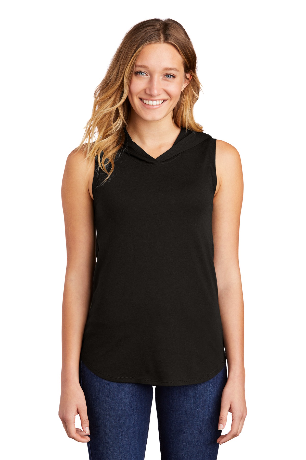 District Women's Perfect Tri Sleeveless Hoodie DT1375