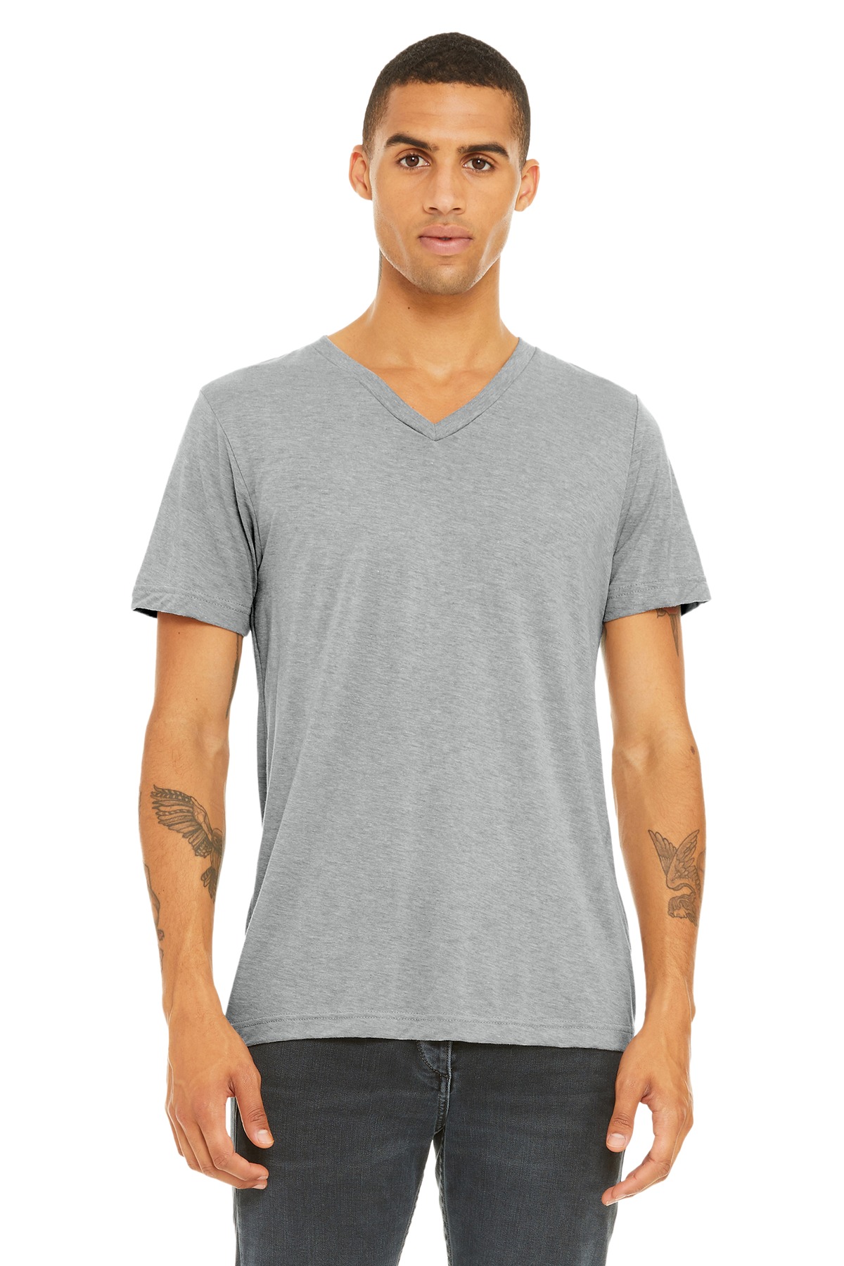 BELLA+CANVAS Unisex Triblend Short Sleeve V-Neck Te....