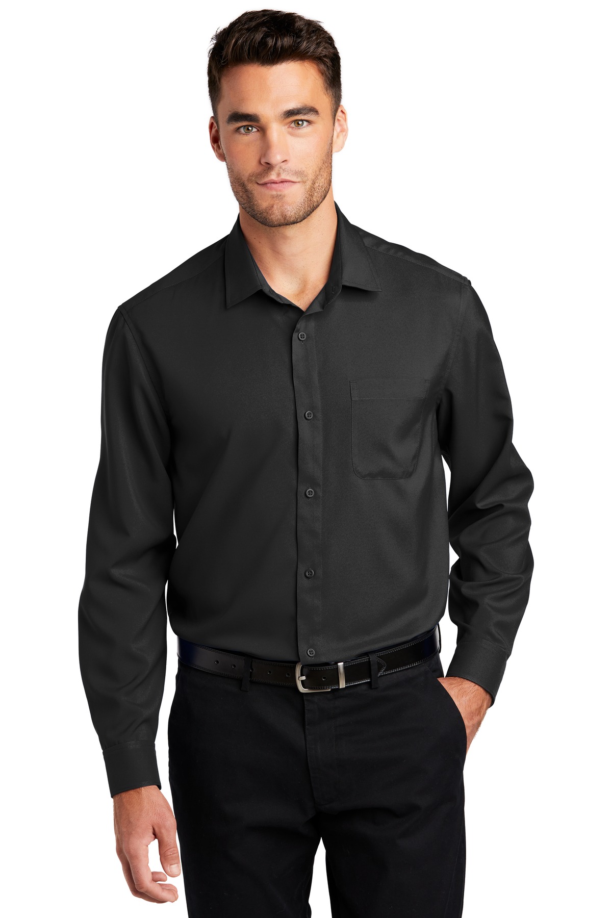 Port Authority Long Sleeve Performance Staff Shirt...