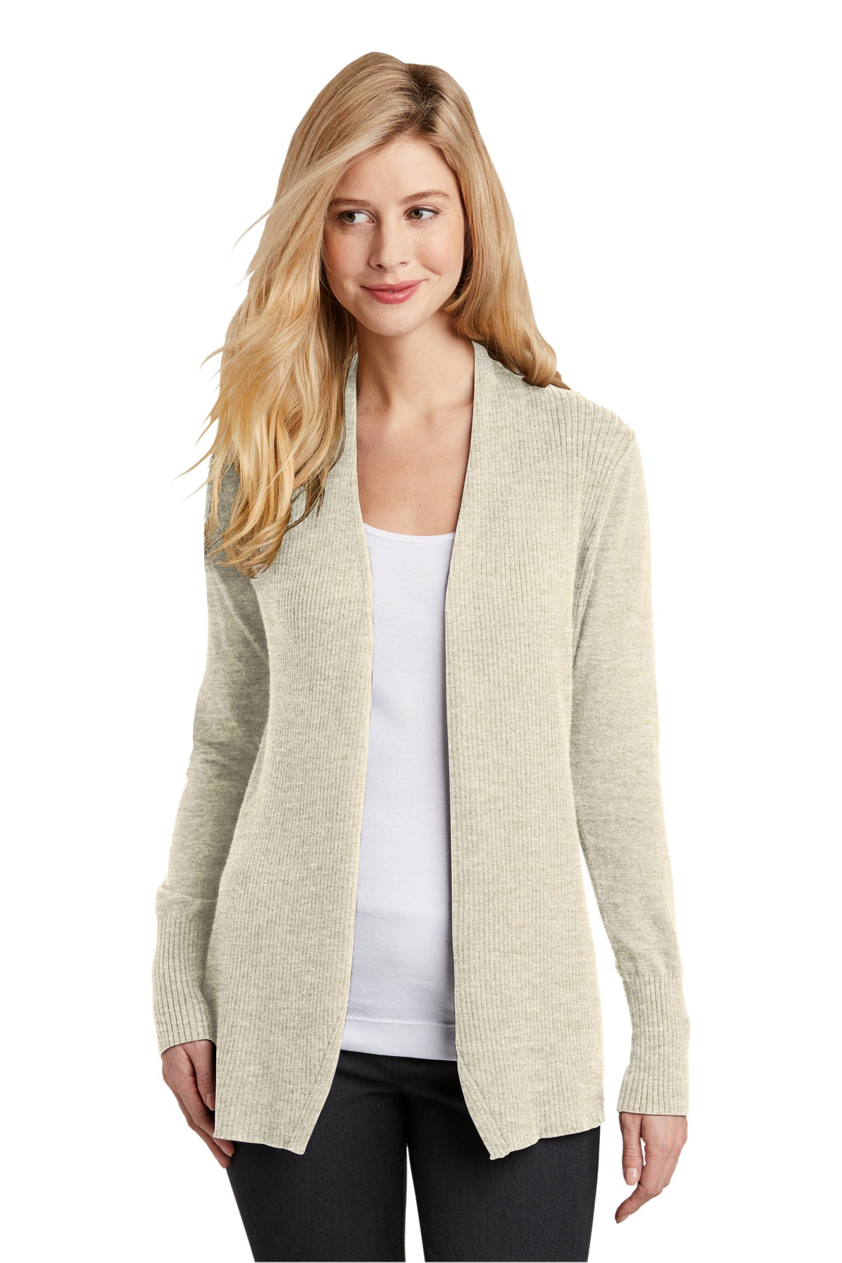 Port Authority Ladies Open Front Cardigan Sweater....