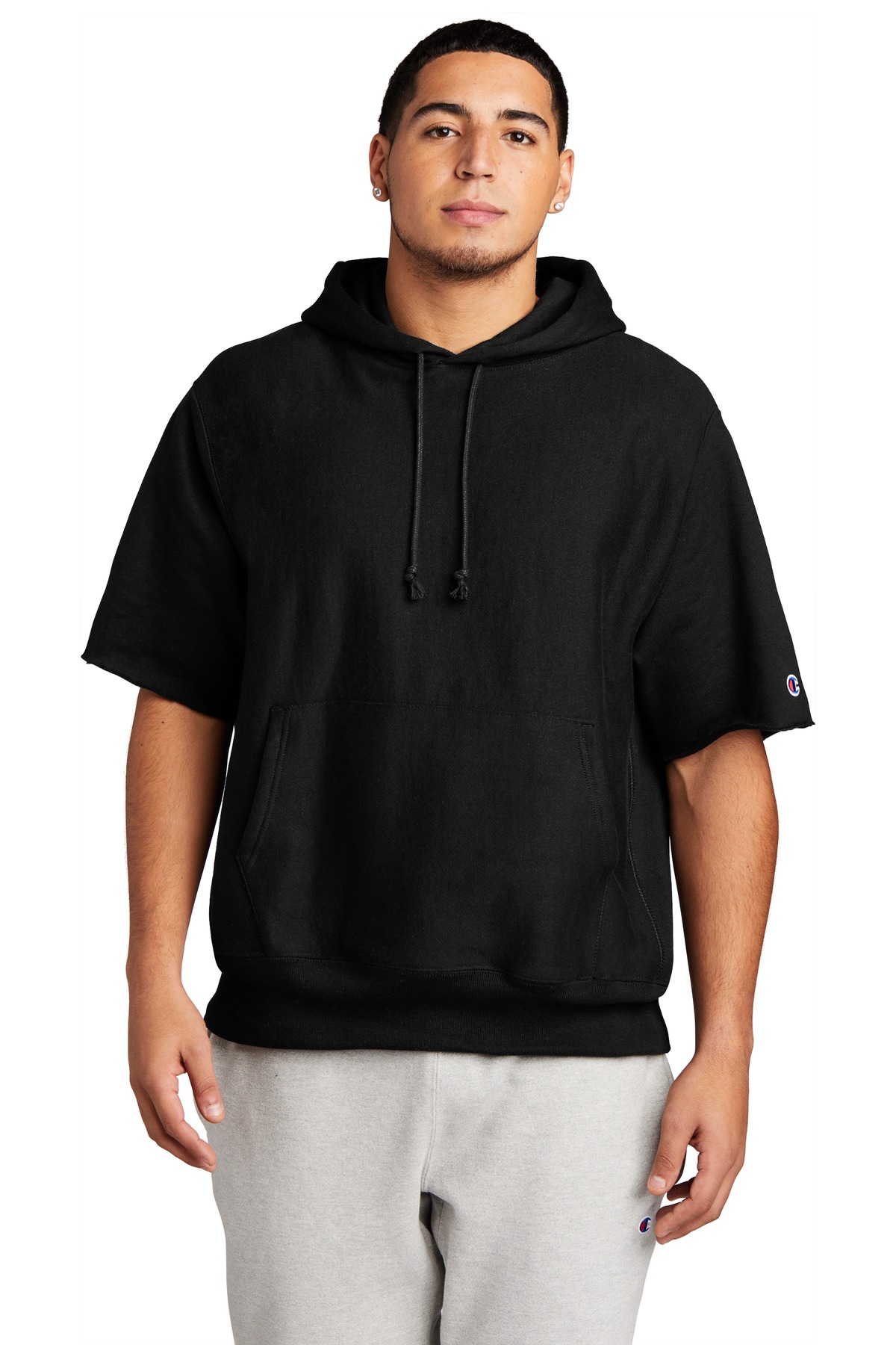 Champion Reverse Weave Short Sleeve Hooded Sweatshirt...