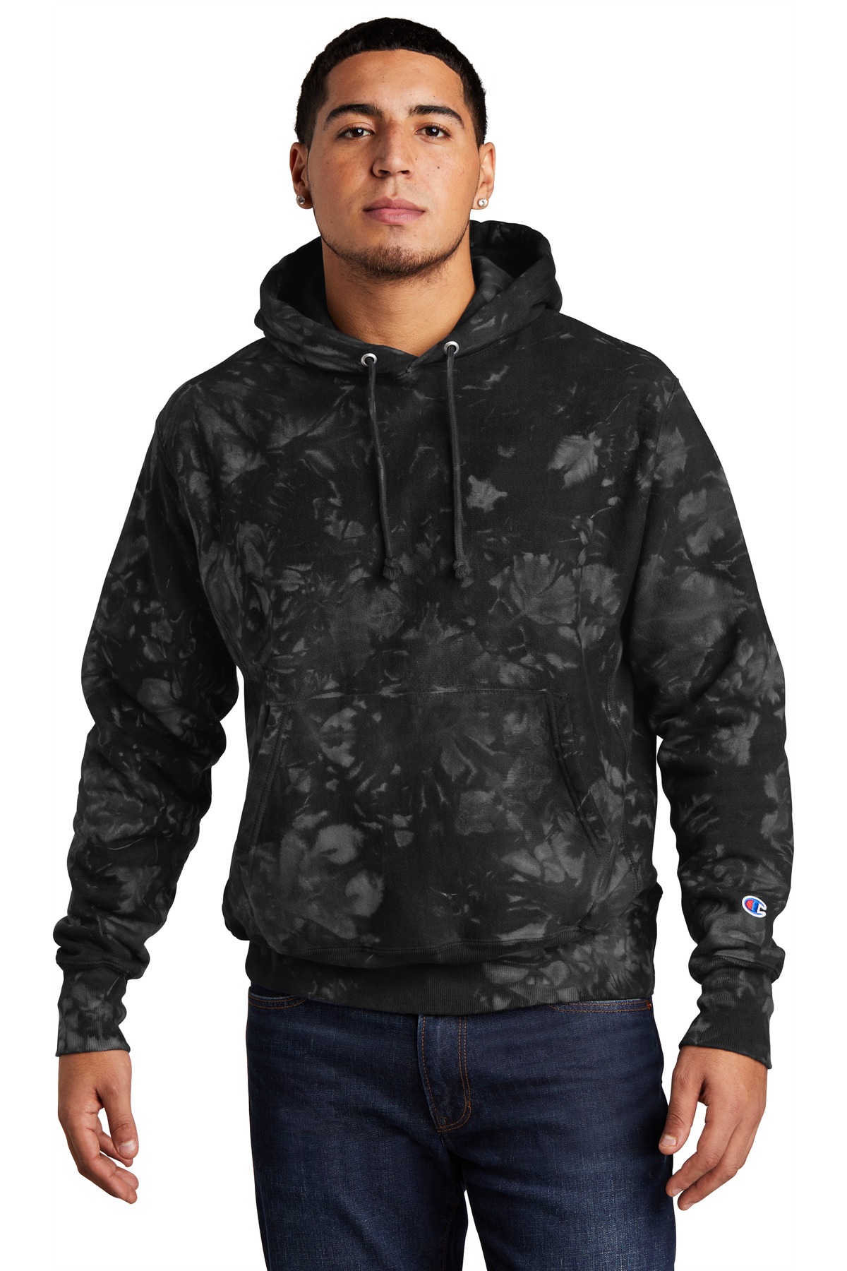 Champion Reverse Weave Scrunch-Dye Tie-Dye Hooded Sweatshirt....