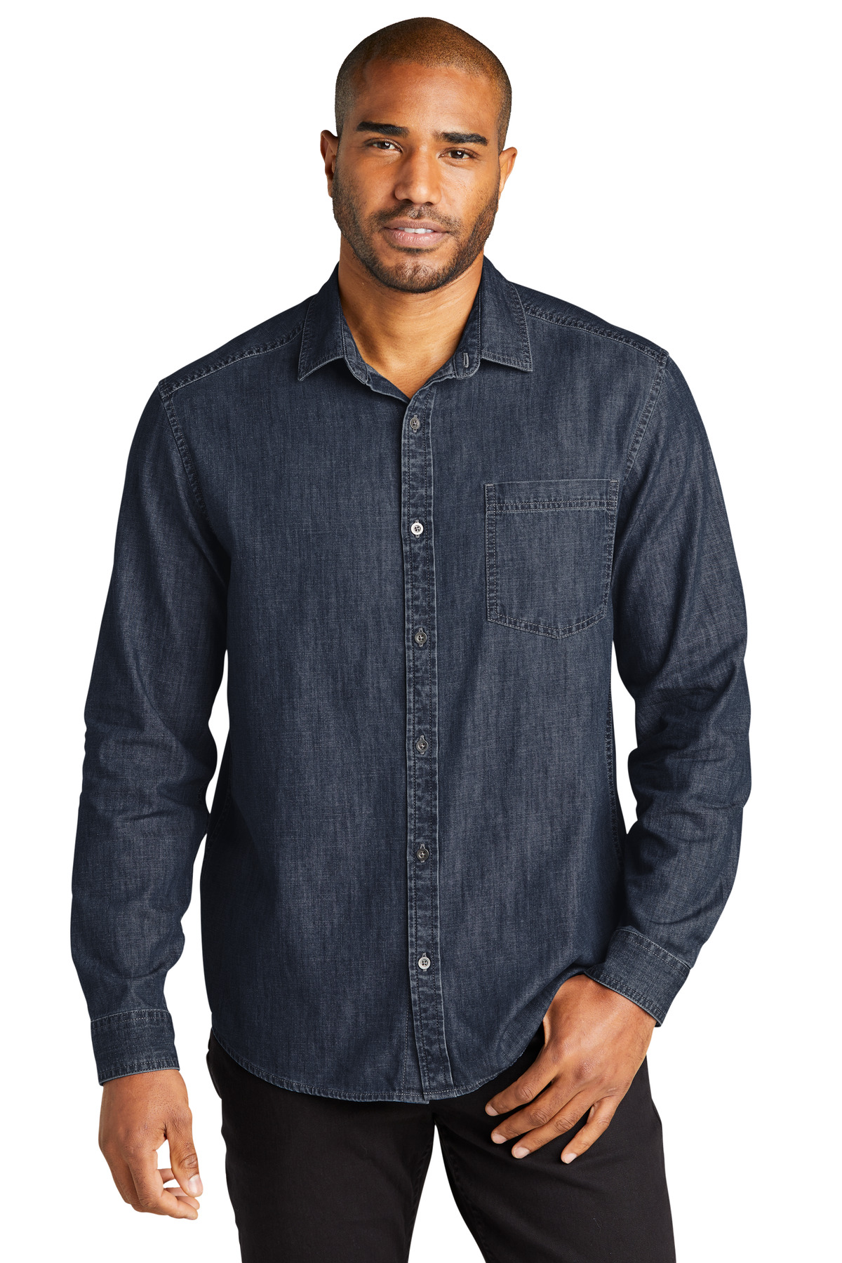 Port Authority Long Sleeve Perfect Denim Shirt W676