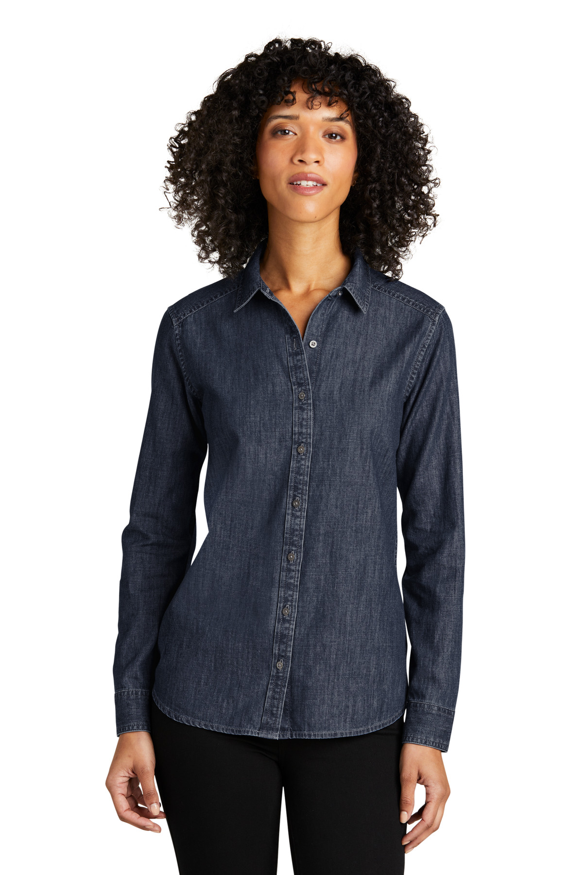 Port Authority Ladies Long Sleeve Perfect Denim Shirt...