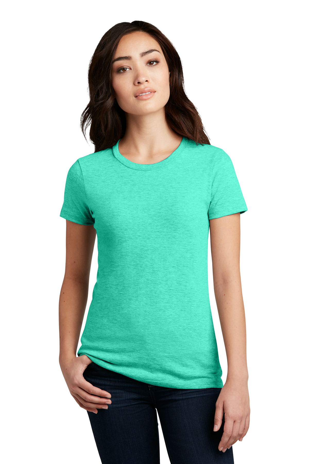 District Women's Perfect Blend CVC Tee. DM108L
